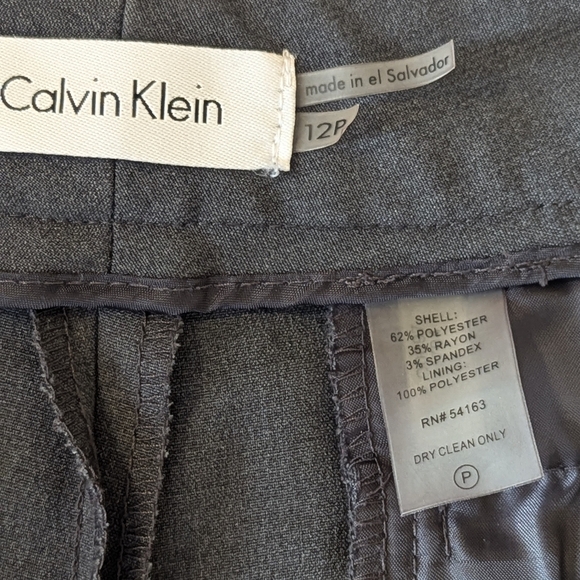 Calvin Klein Charcoal Flare Leg Trousers - Picture 9 of 10